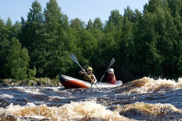 Kayak di sungai — Stok Foto