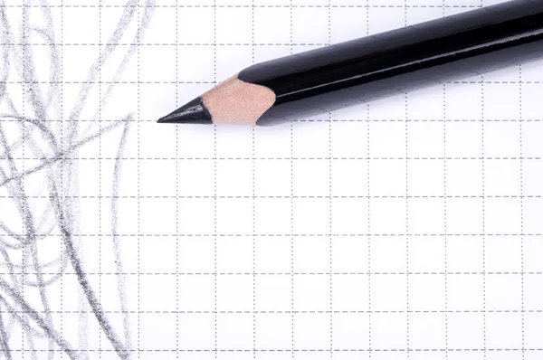 Bleistift auf Papier — Stockfoto