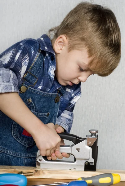 Boy with tools — Stock Photo, Image
