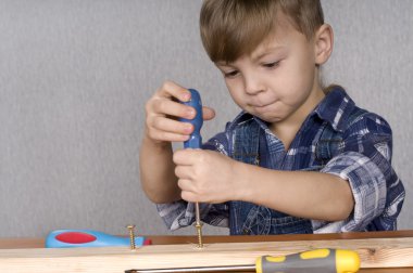 Boy with tools