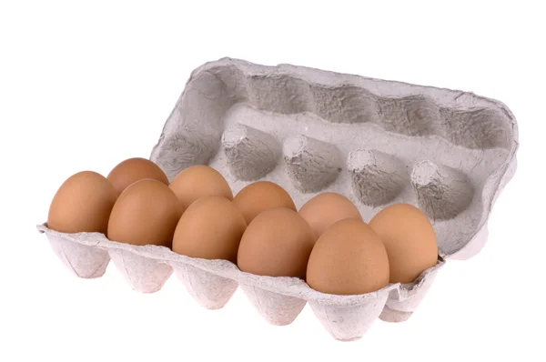 Huevos en caja — Foto de Stock