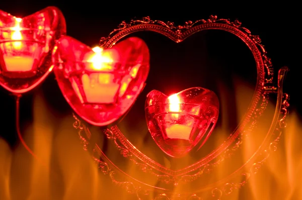 Srdce v ohni — Stock fotografie