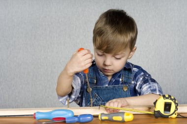 Boy with tools