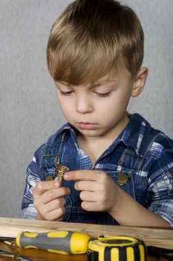 Boy with tools