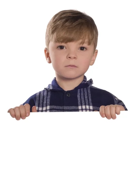 Junge mit einem Rohling — Stockfoto