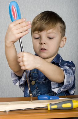 Boy with tools