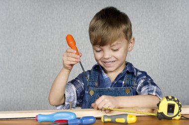 Boy with tools