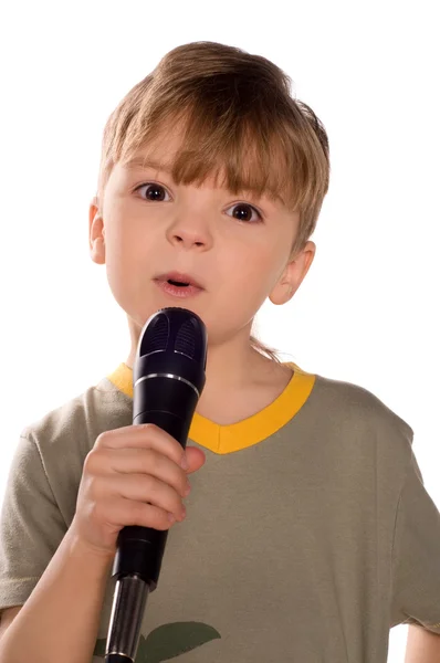 Dziecko śpiewa — Zdjęcie stockowe