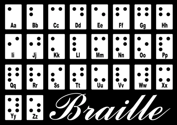 Em Braille — Fotografia de Stock