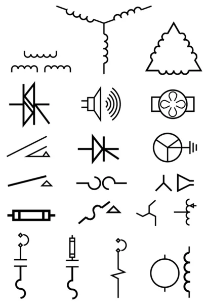 stock vector Electrical power symbols