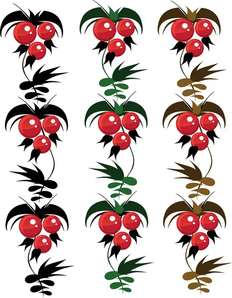 Berrys de ornaement de gránulos — Archivo Imágenes Vectoriales