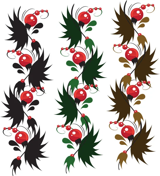 Ornament met berrys — Stockvector