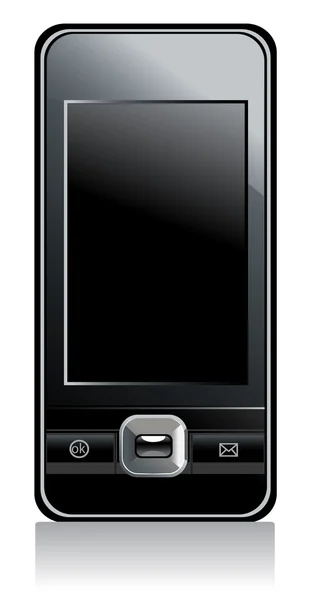 Teléfono móvil con pantalla negra — Archivo Imágenes Vectoriales