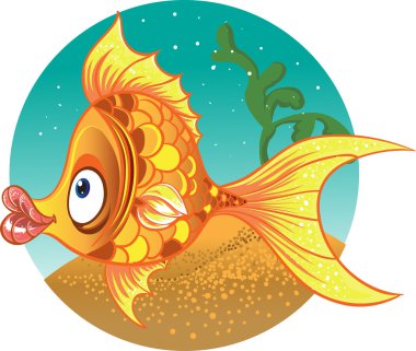 Gold fish. vector clipart