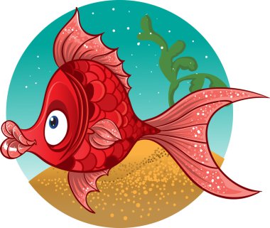 Red fish. vector clipart