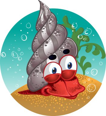 Red lobster, snail clipart