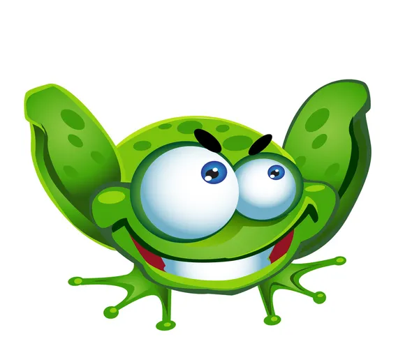Векторная зелёная лягушка — стоковый вектор