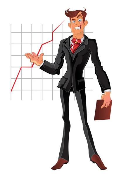 Presentation businessman — Stock Vector