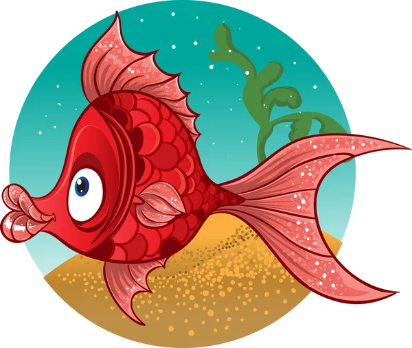 Kırmızı balık. vektör — Stok Vektör