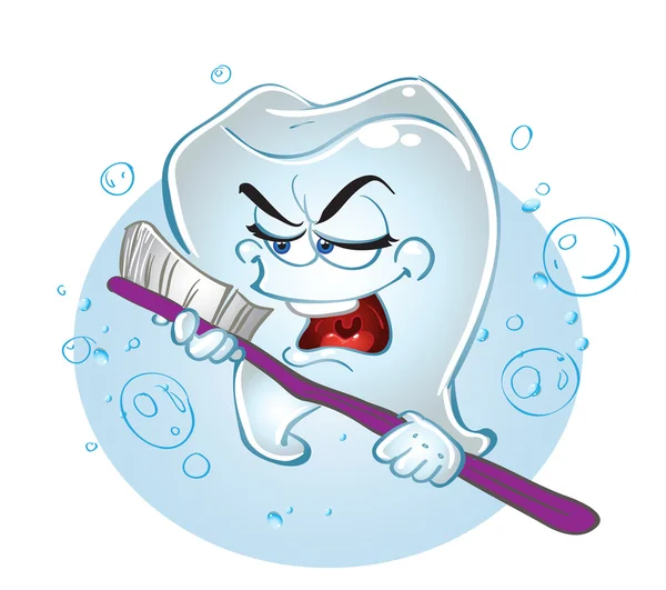 Zahn singender Zahn — Stockvektor