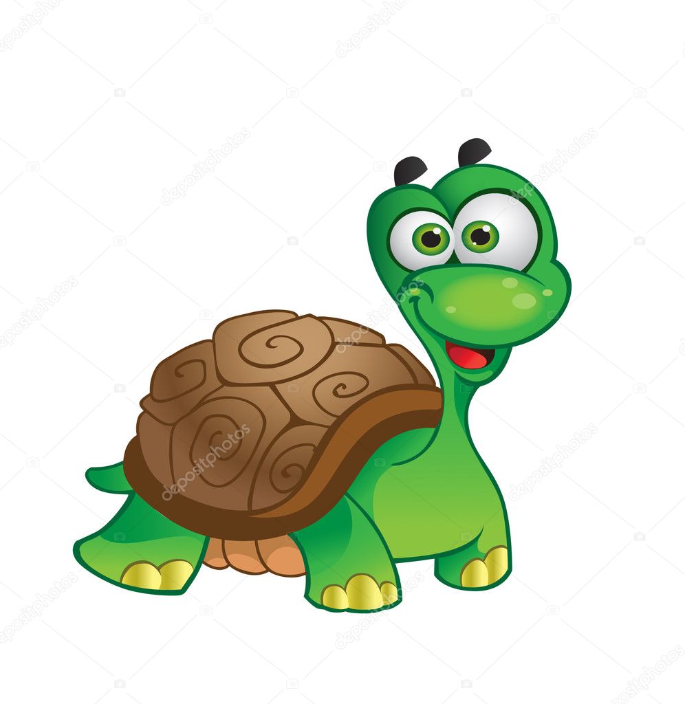 Vector cartoon tortoise