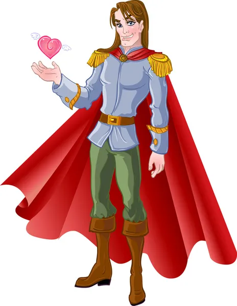 Очаровательный каштановый принц — стоковый вектор