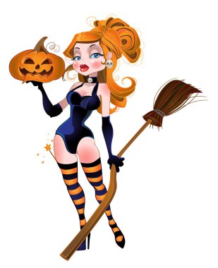 Sexy witch clipart