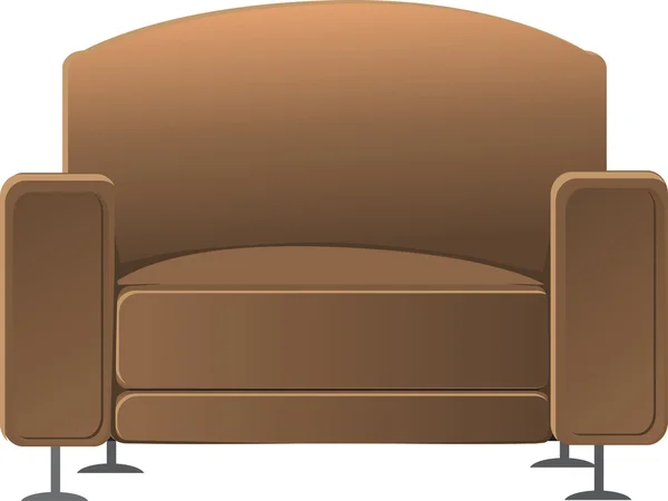 アンティークブラウンの肘掛け椅子 — ストックベクタ