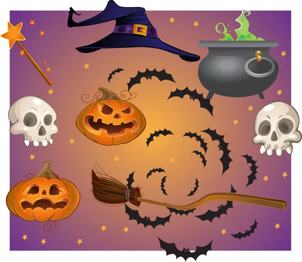 Objets Halloween — Image vectorielle