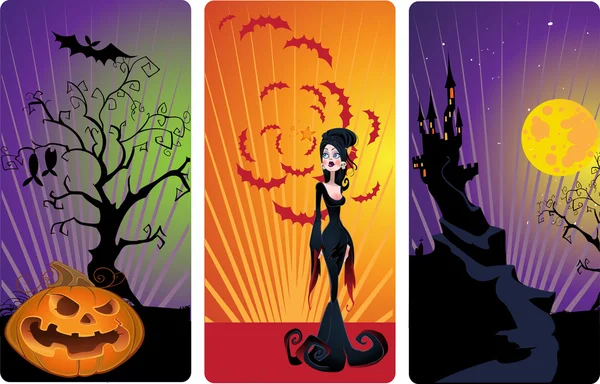 Bannières vectorielles Halloween — Image vectorielle