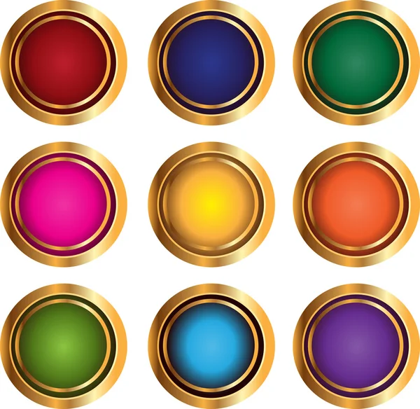 Botones de color — Archivo Imágenes Vectoriales