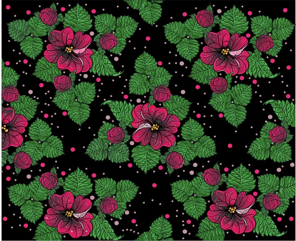 Bakgrundsmönster från rosa blommor — Stock vektor