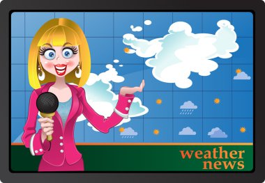 Vector weather news clipart