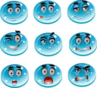 Water drops smles clipart