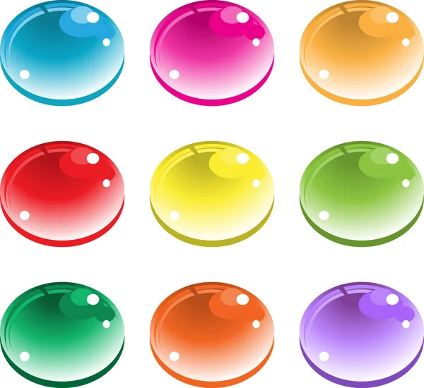 Color cae botón — Archivo Imágenes Vectoriales