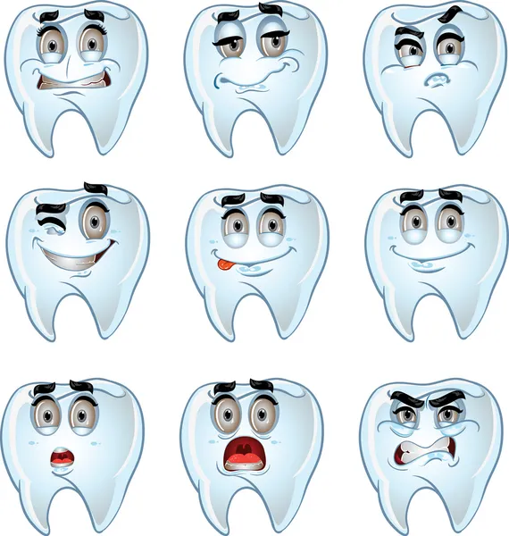 Набір пакетних зубів — стоковий вектор