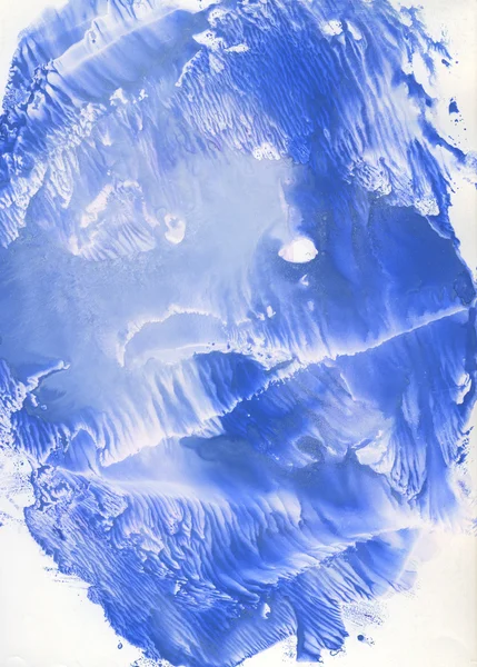 Pintura azul guache — Fotografia de Stock