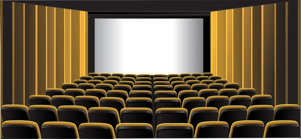 Pokój żółty wyświetlone; Kino — Wektor stockowy