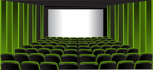 Sala verde apresentando; cinema — Vetor de Stock