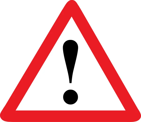 Attention signe rouge — Image vectorielle