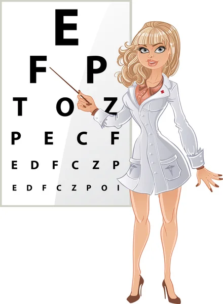 Hübscher Augenarzt — Stockvektor