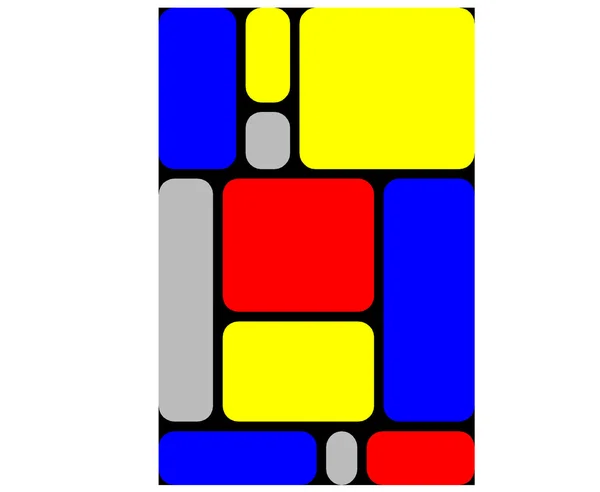 Obra de arte de Mondrian — Fotografia de Stock