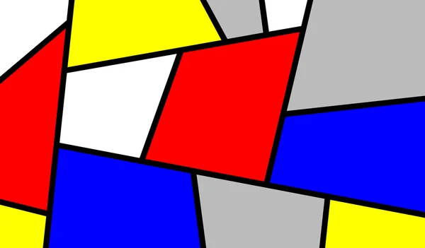 Slanting Mondrian Art Piece — Stock Photo, Image