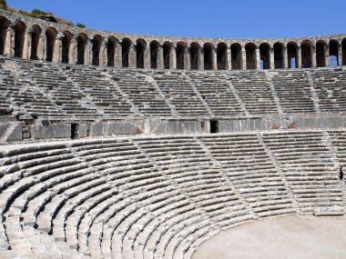 Eski Yunan amfi tiyatro aspendos - Türkiye