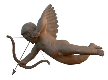 Statue of Cupid angel clipart