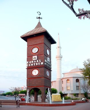 Tower with clock - Konakli, Turkey clipart