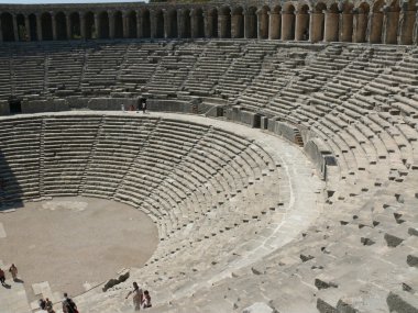 Old greek amphitheater Aspendos clipart