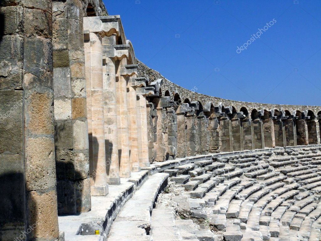 Old Greek Amphitheater Aspendos — Stock Photo © Stoyanov #1423799