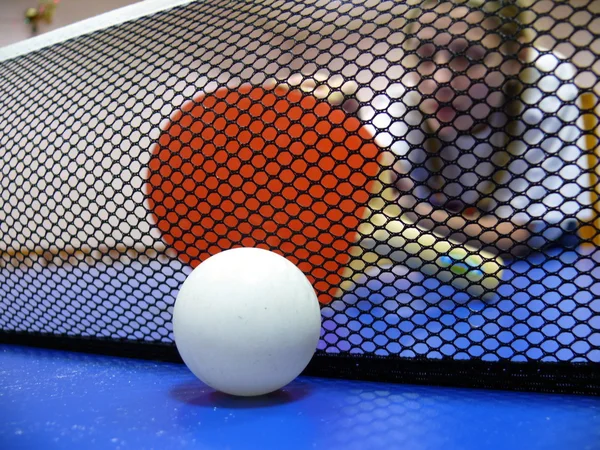 Pingpong palla e racchetta — Foto Stock