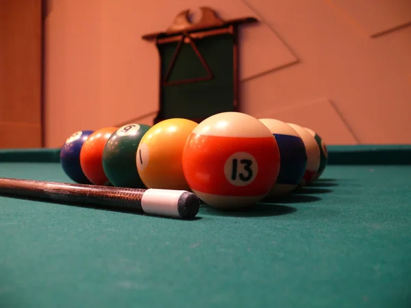 テーブル ビリヤード ボール — ストック写真